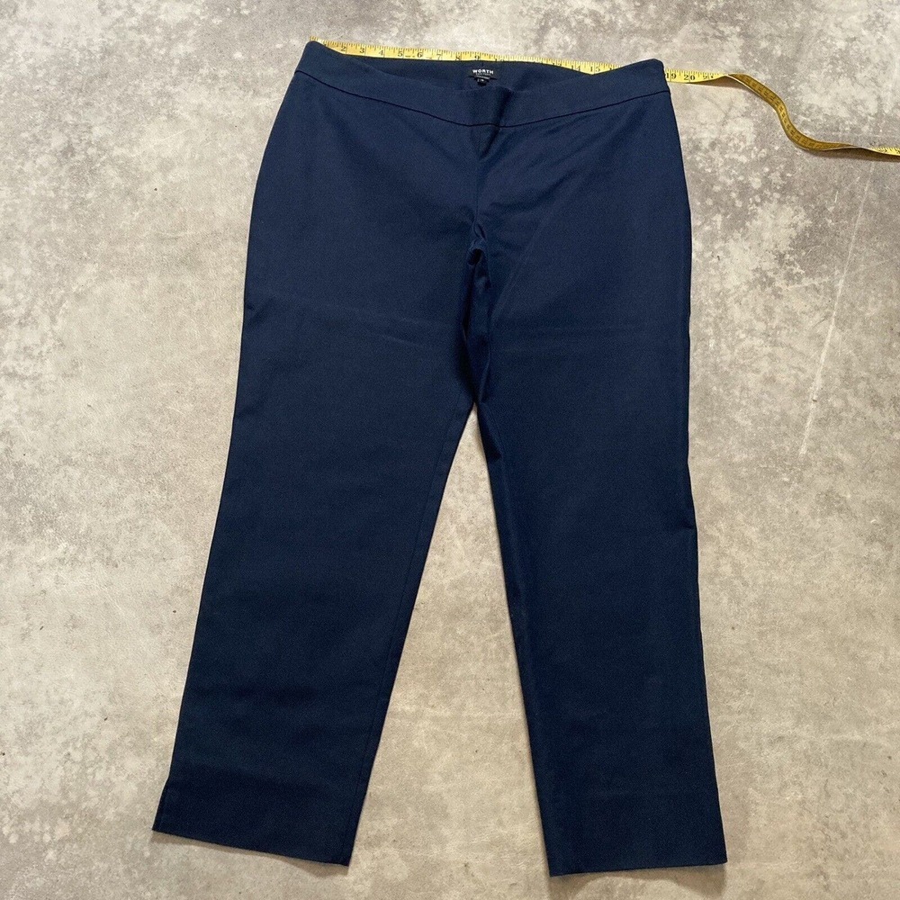 Worth‎ New York Pants Womens Size 16 Black Straight Leg Mid Rise Trousers